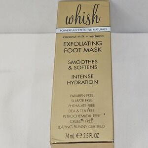 Whish Coconut Milk + Verbena Exfoliating Foot Mask 2.5 fl oz Intense Hydration
